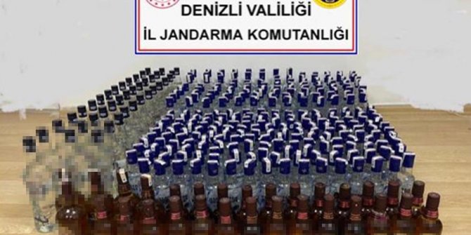 338 şişe sahte içki ele geçirildi