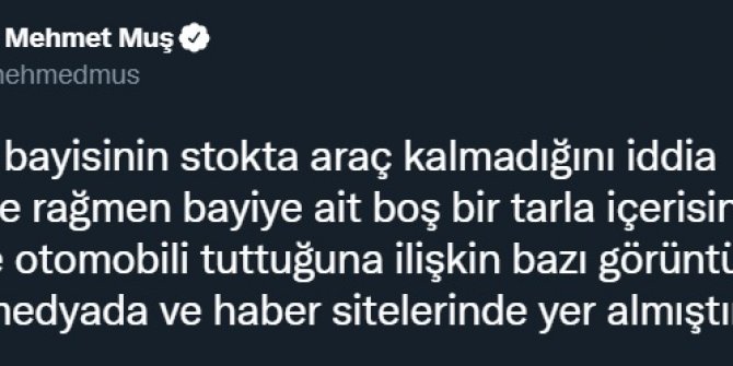 Bakan Muş'tan stokçuluk iddialarına yönelik açıklama