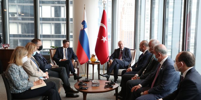 Cumhurbaşkanı Erdoğan, Slovenya Cumhurbaşkanı Pahor'la ikili görüştü