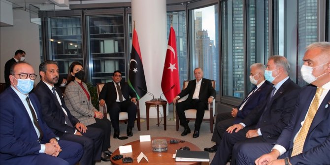 Turkish president meets with top Libyan leader in New York