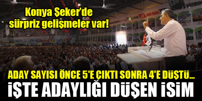 Konya Şeker Genel Kurulu ile ilgili flaş gelişme!