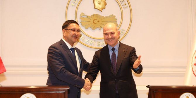 Bakan Soylu, Kırgızistan Acil Durumlar Bakanı Azikeev'i kabul etti