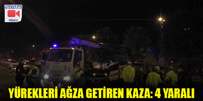 Yürekleri ağza getiren kaza: 4 yaralı