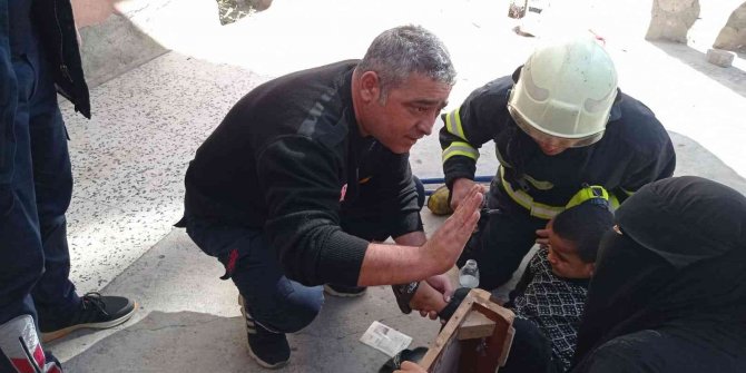 Rögara düşen çocuk kurtarıldı