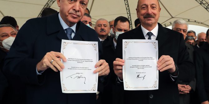 Cumhurbaşkanı Erdoğan, Azerbaycan’da temel atma törenine katıldı
