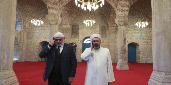 Diyanet İşleri Başkanı Erbaş ve Hafiz Osman Şahin Şuşa’da çifte ezan okudu