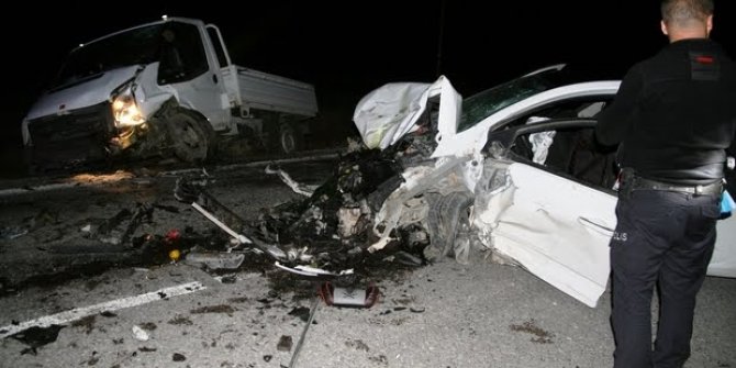 Konya’da 3 araç kaza yaptı: 4 yaralı