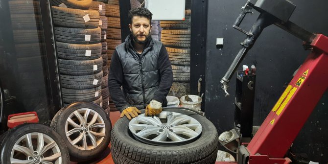 Lastikçilerde kış lastiği mesaisi