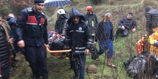Koyun otlatan çoban uçuruma düştü