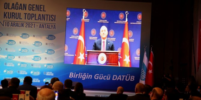 Dışişleri Bakanı Çavuşoğlu, DATÜB 4. Olağan Genel Kurulu'na çevrim içi bağlandı: