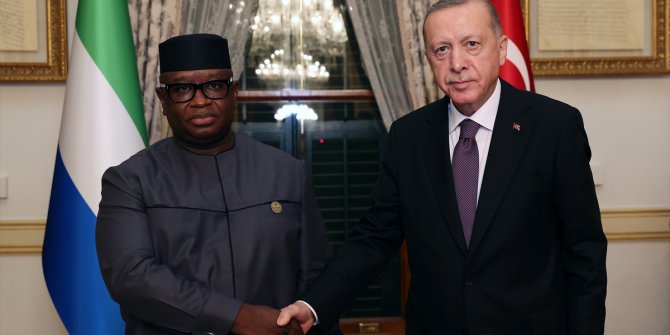 Cumhurbaşkanı Erdoğan, Sierra Leone Cumhurbaşkanı Bio'yla görüştü