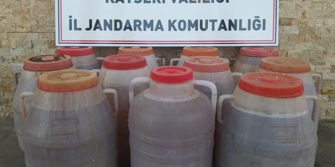 Kayseri'de 550 litre kaçak içki ele geçirildi