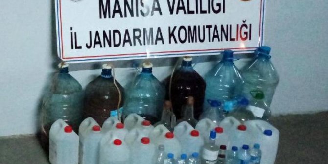 Manisa’da 160 litre kaçak içki ele geçirildi