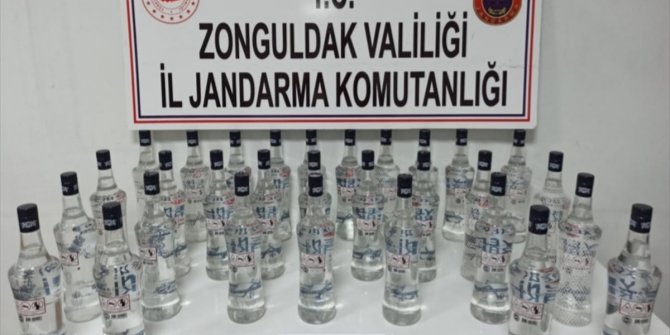 Zonguldak'ta 30 litre kaçak içki ele geçirildi