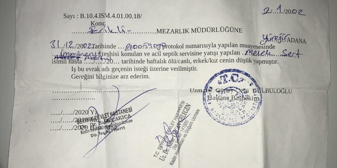 GÜNCELLEME - Adana'da öldü sanılan bebek defin öncesi ağlayınca hastaneye kaldırıldı