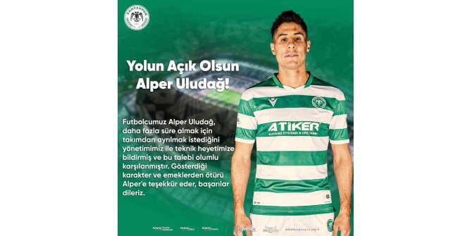 Alper Uludağ, Konyaspor’dan ayrıldı