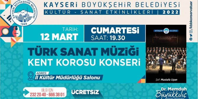 Kayseri Büyükşehir Belediyesi’nden Kültür Sanat etkinlikleri