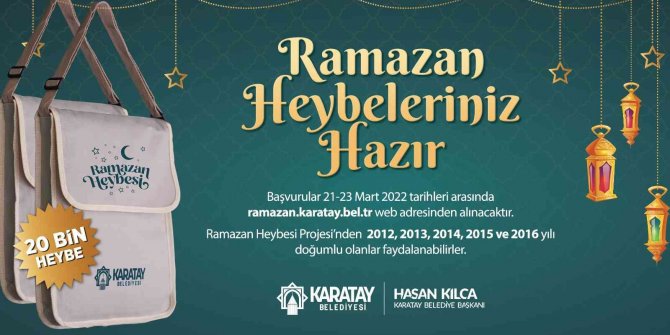 Karatay Belediyesi’nden çocuklara özel Ramazan heybesi