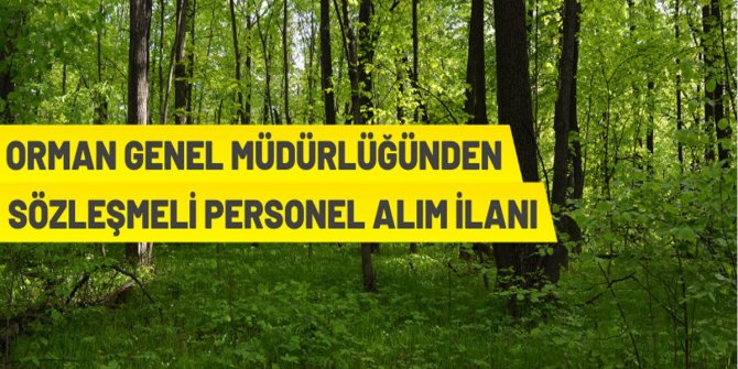 Orman Genel Müdürlüğü 1.833 Sözleşmeli Personel Alacak