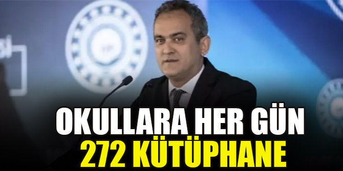 Okullara her gün 272 kütüphane