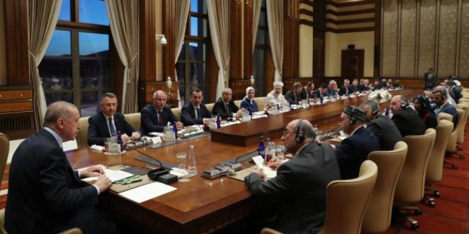 Cumhurbaşkanı Erdoğan Müslüman kanaat önderlerini kabul etti