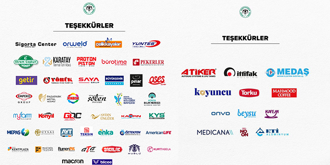 Konyaspor’dan sponsorlara teşekkür!