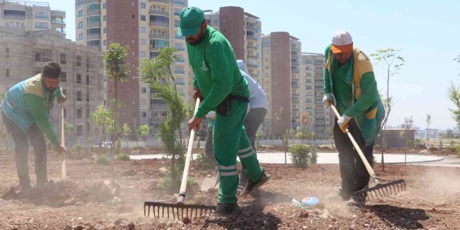 Yeni yeşil alanların yapımı sürüyor