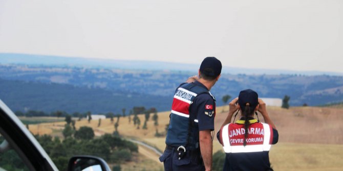 Kırklareli'de jandarmadan orman yangınlara karşı dronlu denetim