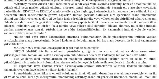 Askeri Ceza Kanunu, Resmi Gazete'de yayımlanarak yürürlüğe girdi