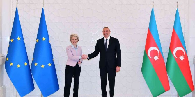 Azerbaycan Cumhurbaşkanı Aliyev, Leyen’i kabul etti