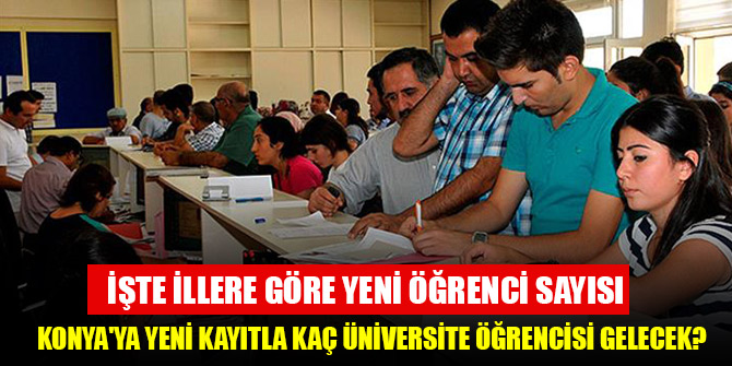 Konya'ya yeni kayıtla kaç üniversite öğrencisi gelecek?