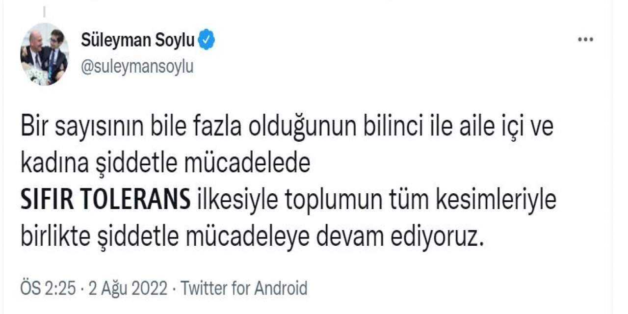 Bakan Soylu: 7 ayda 158 kadın cinayeti oldu