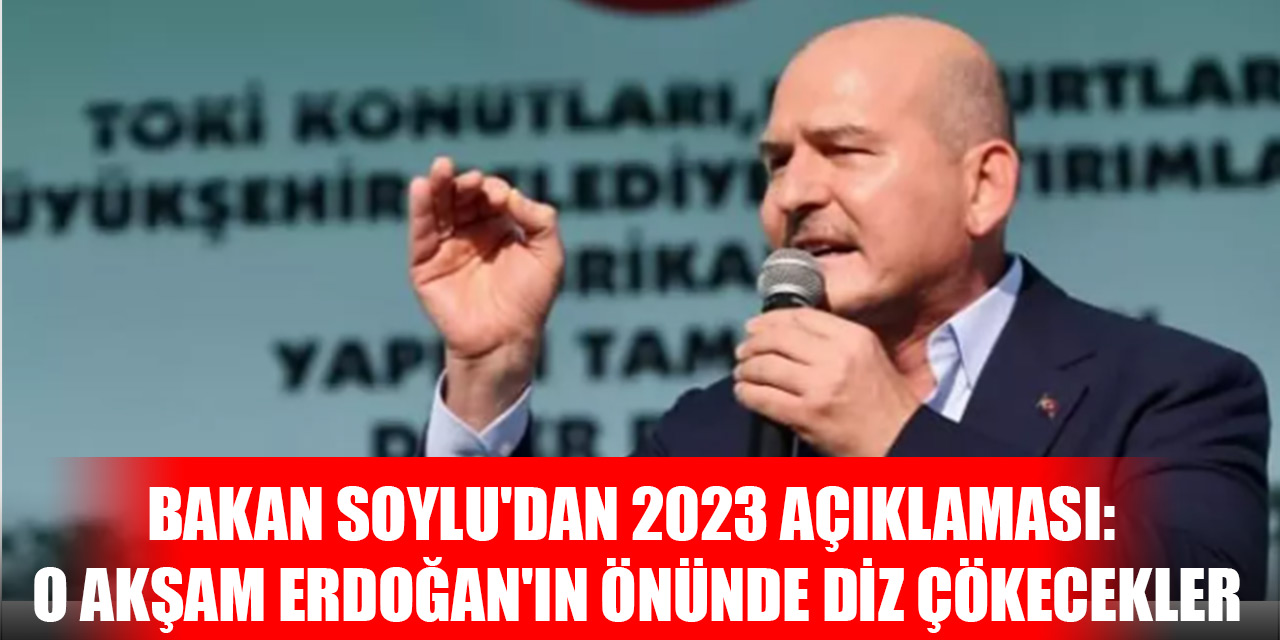 Bakan Soylu'dan 2023 açıklaması: O akşam Erdoğan'ın önünde diz çökecekler