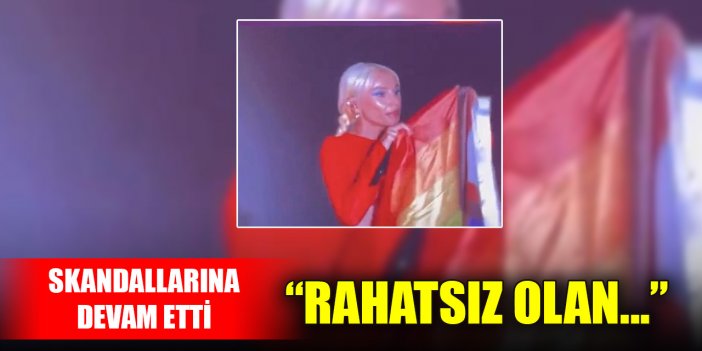 Gülşen, konserinde LGBT bayrağı açtı: Rahatsız olan arkaya gitsin