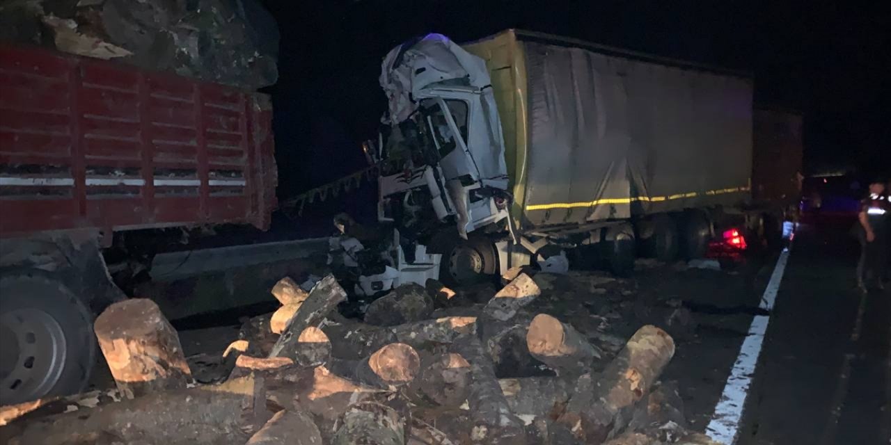 Bolu'da kamyona çarpan tırın sürücüsü öldü, 1 kişi yaralandı