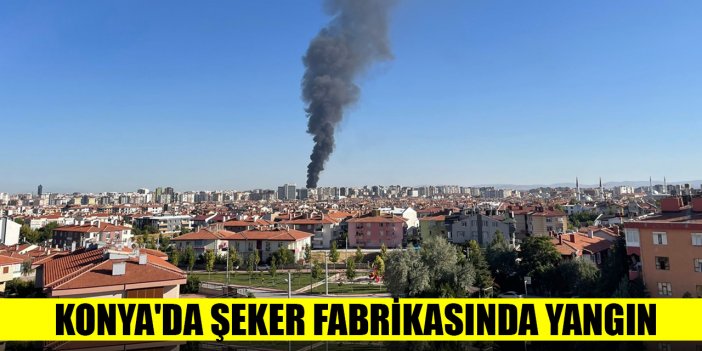 Konya'da şeker fabrikasında yangın