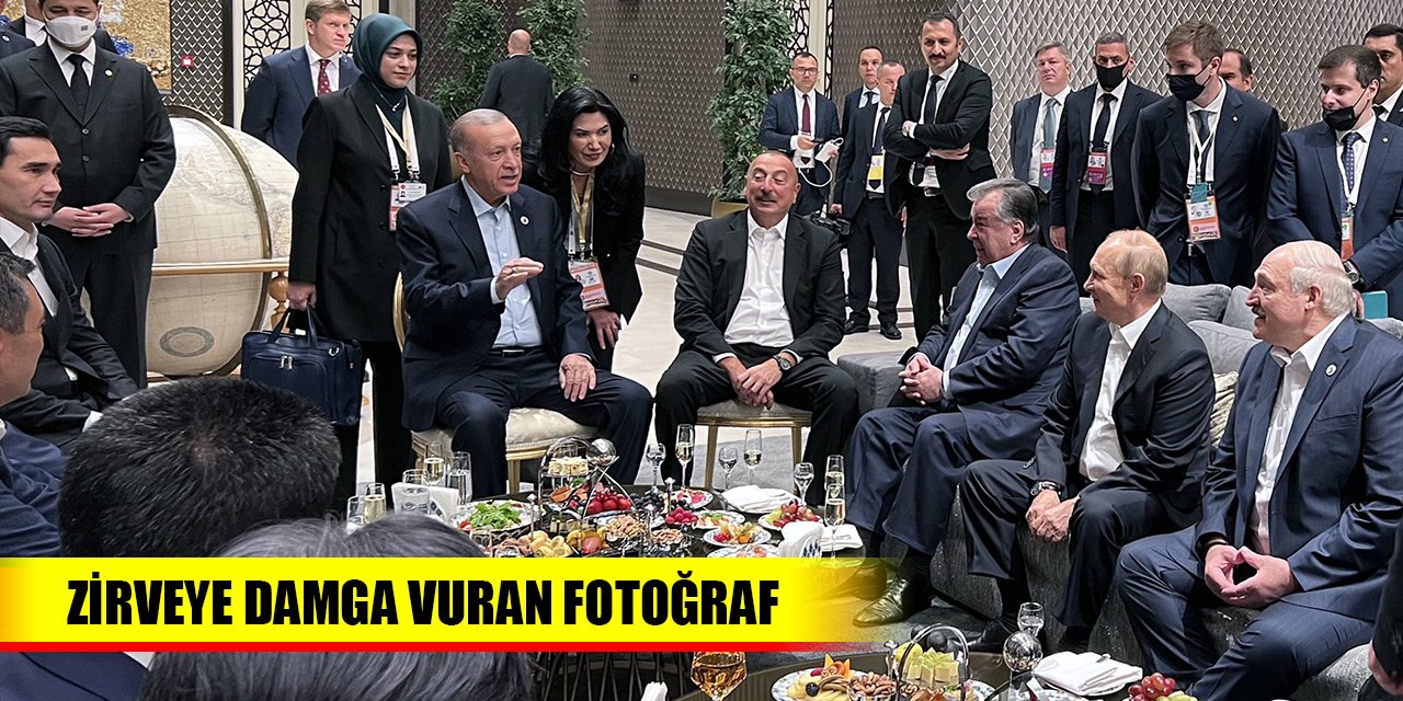 Erdoğan Semerkant'ta! Zirveye damga vuran fotoğraf