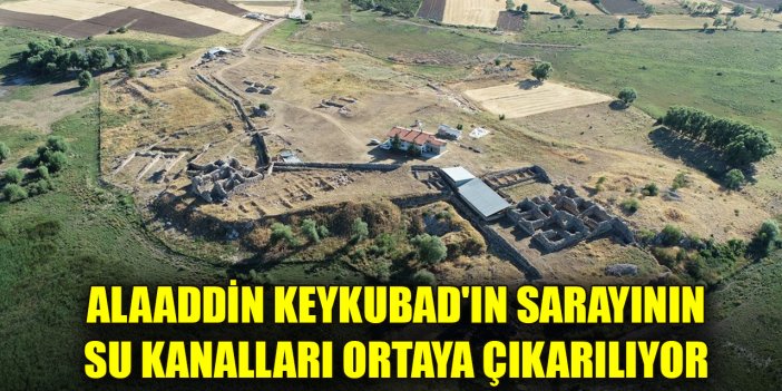 Konya'da Anadolu Selçuklu Sultanı Alaaddin Keykubad'ın sarayının su kanalları ortaya çıkarılıyor