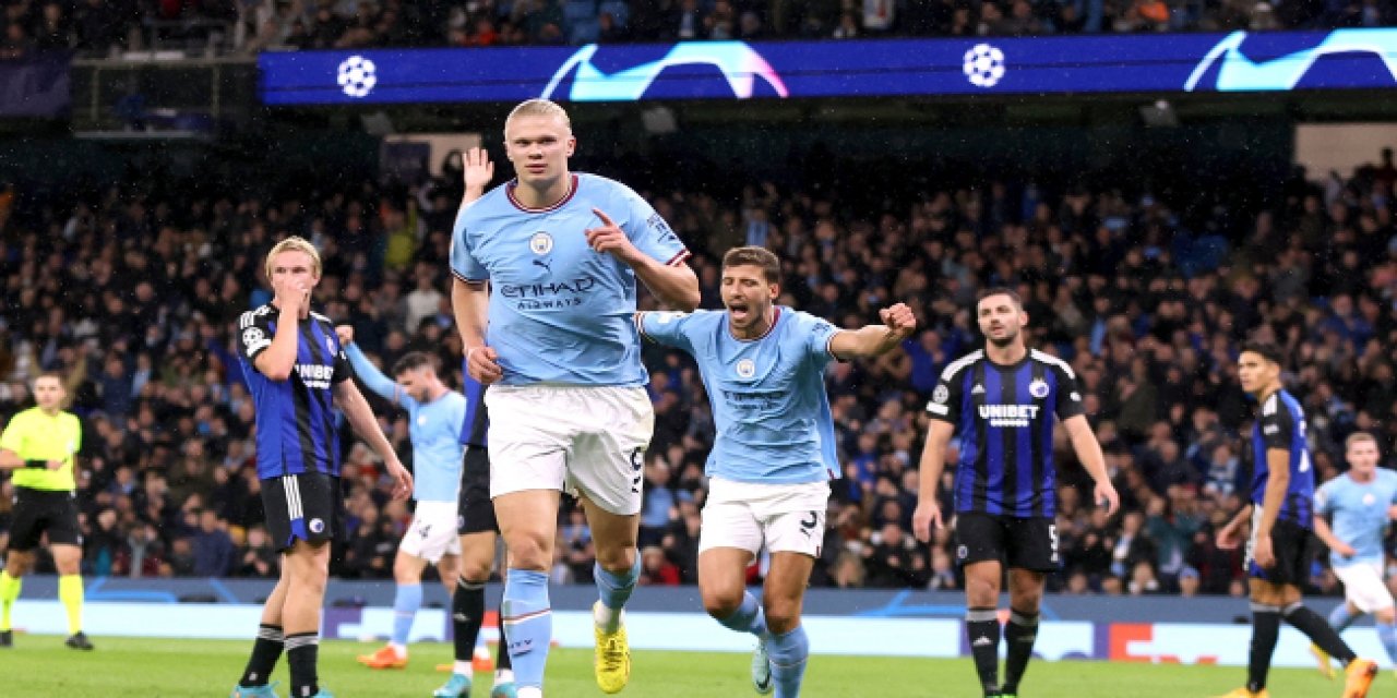 Manchester City farklı kazandı, Haaland şov yaptı