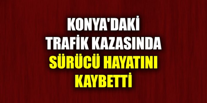 Konya'da süt toplama aracı devrildi, sürücü hayatını kaybetti