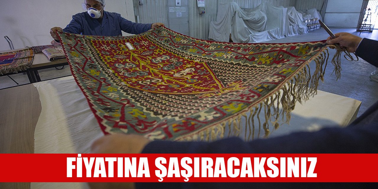 Konya’da birbirinden değerli el dokuması halılar satılacak