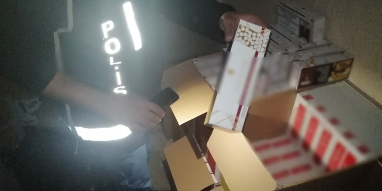 Konya'da gümrük kaçağı yüzlerce kilogram tütün ele geçirildi