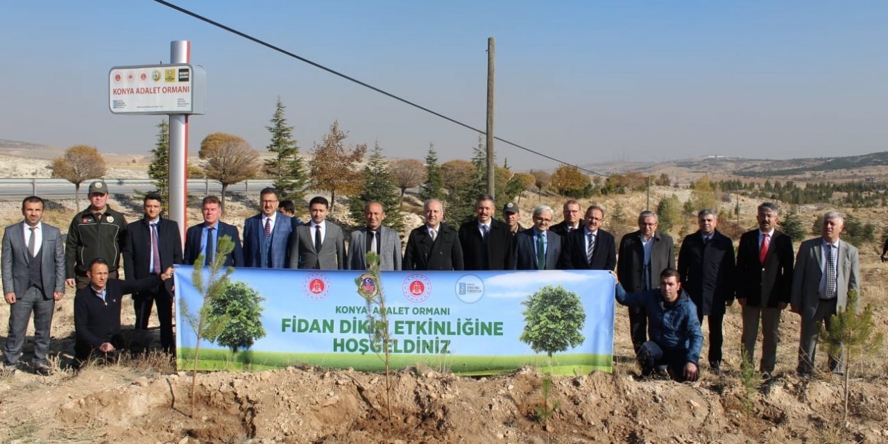 Konya Cumhuriyet Başsavcılığı, 5 bin fidanı toprakla buluşturdu