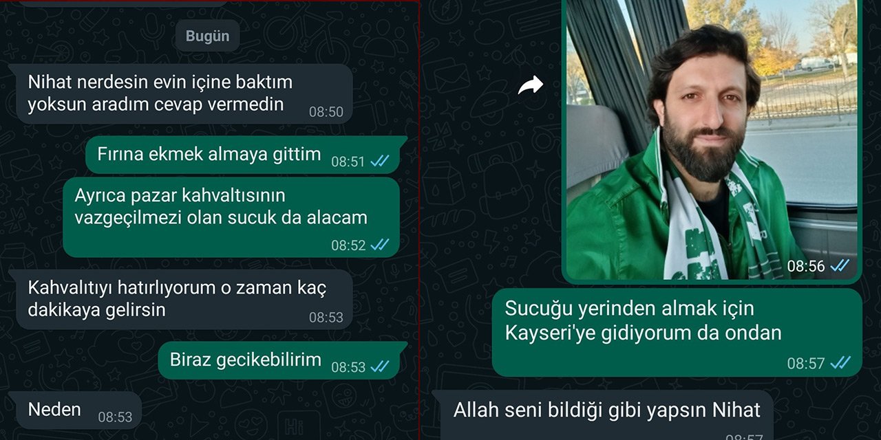 Nihat Nadas'ın Konyaspor aşkı sosyal medyada gündem oldu! Sucuğu bahane edip Kayseri'ye maça gitti