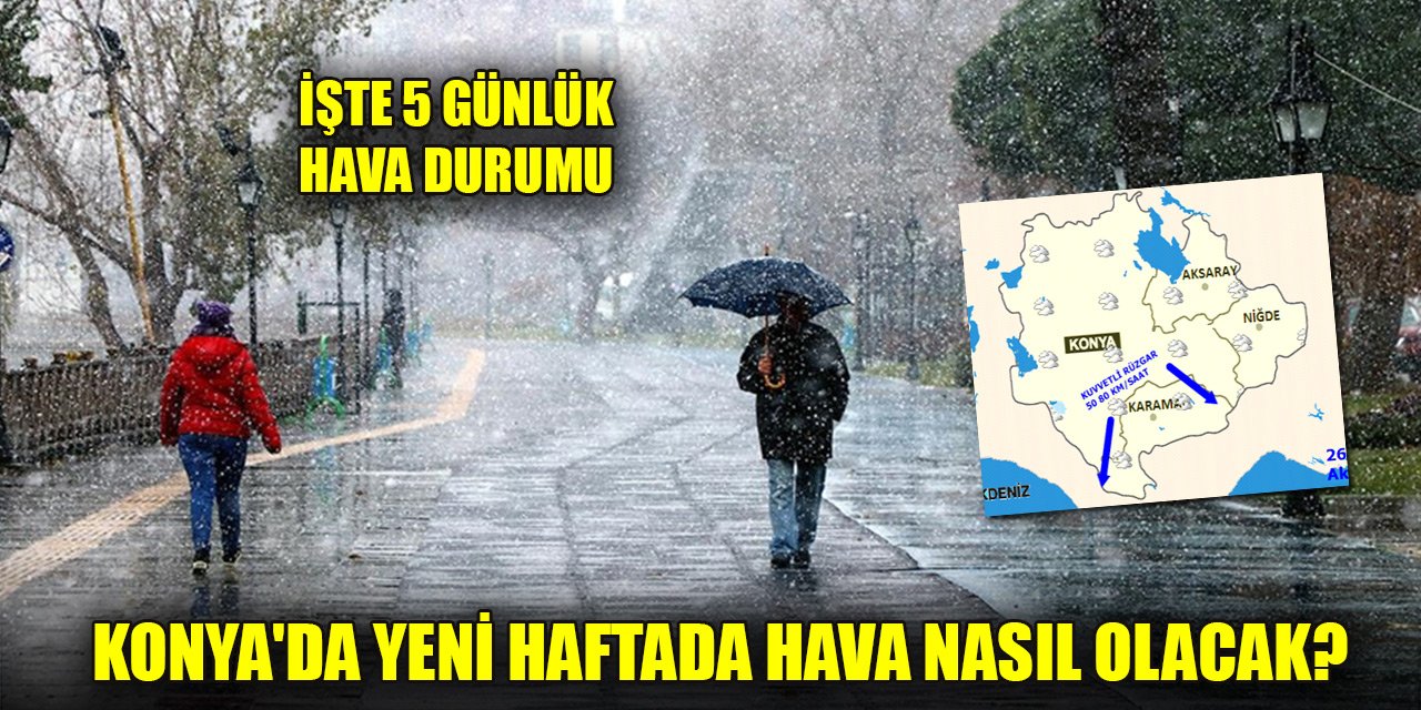 Konya'da yeni haftada hava nasıl olacak? İşte 5 günlük hava durumu