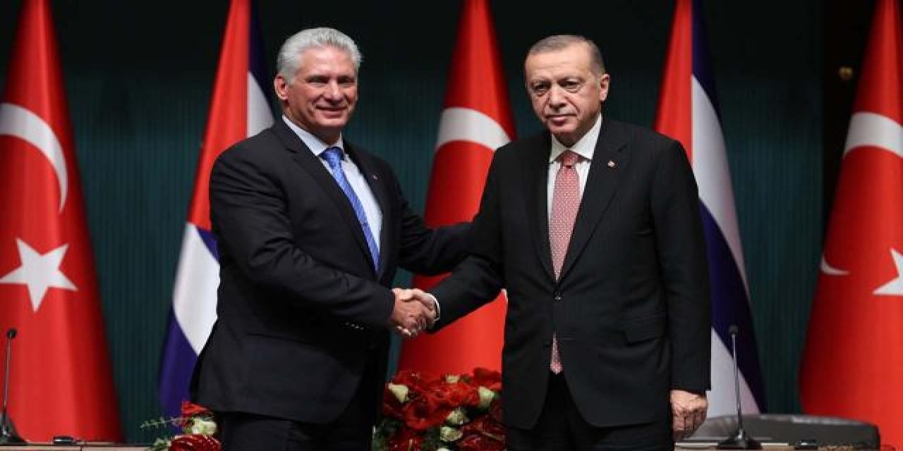 Erdoğan Küba devlet başkanı ile görüştü