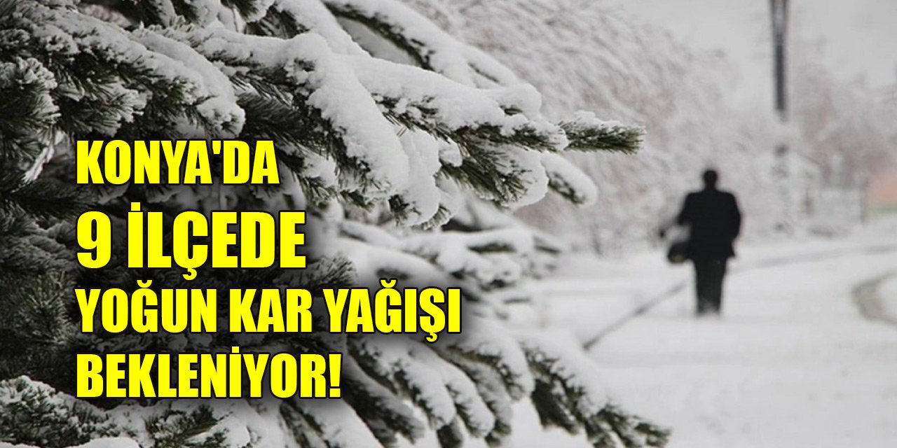 Konya'da 9 ilçede yoğun kar yağışı bekleniyor!