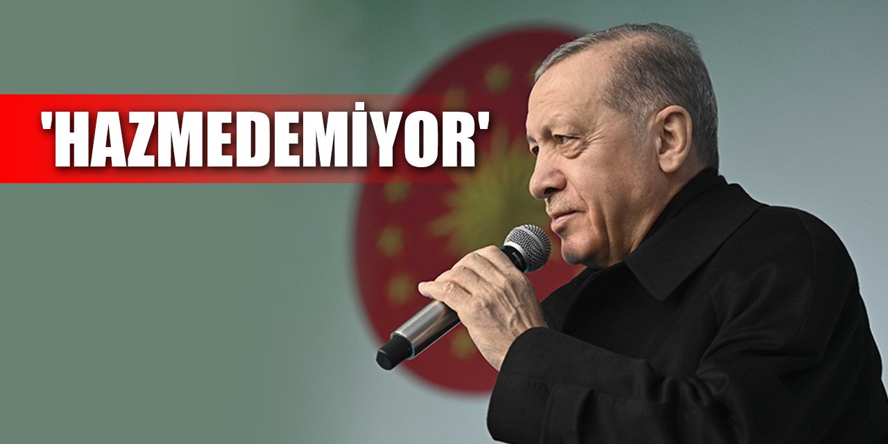 Cumhurbaşkanı Erdoğan: 'Hazmedemiyor'