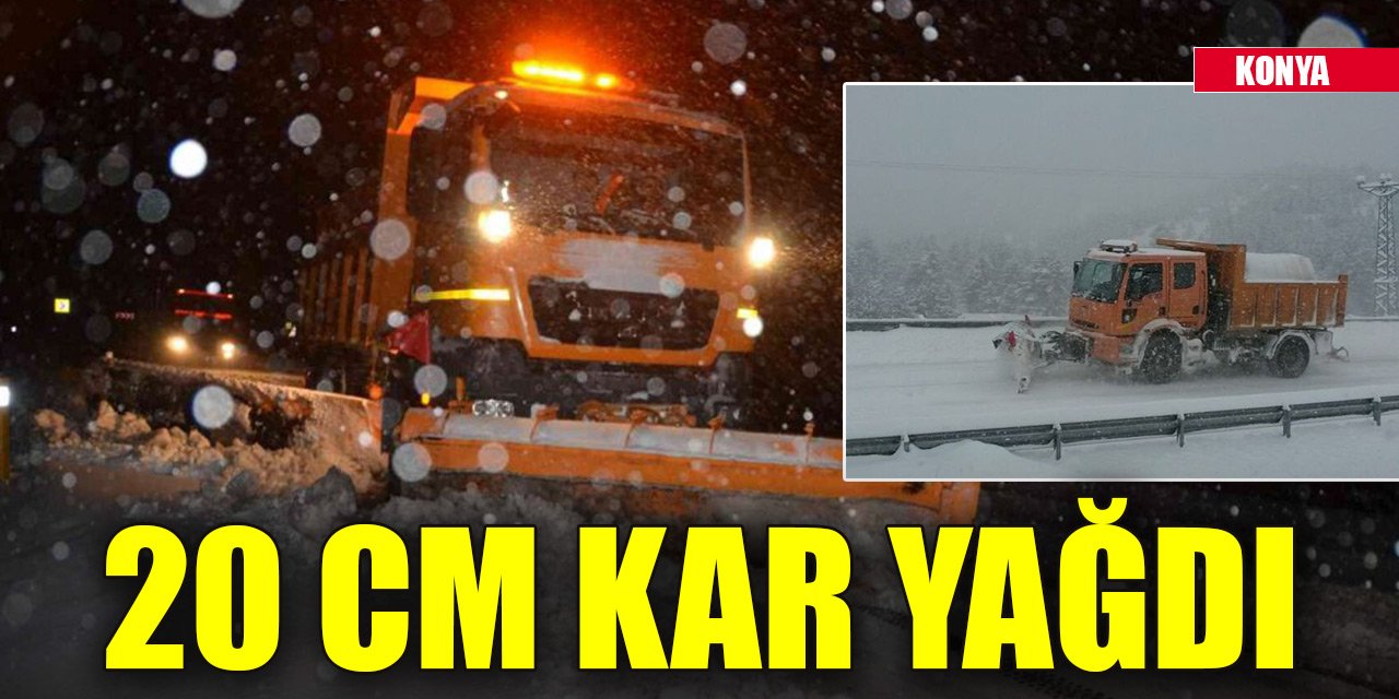 Konya'yı Antalya'ya bağlayan Alacabel mevkiine 20 cm kar yağdı