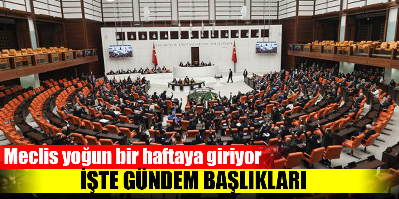 Meclis yoğun bir haftaya giriyor: İşte gündem başlıkları